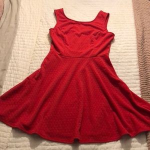 Red Holiday Skater Dress
